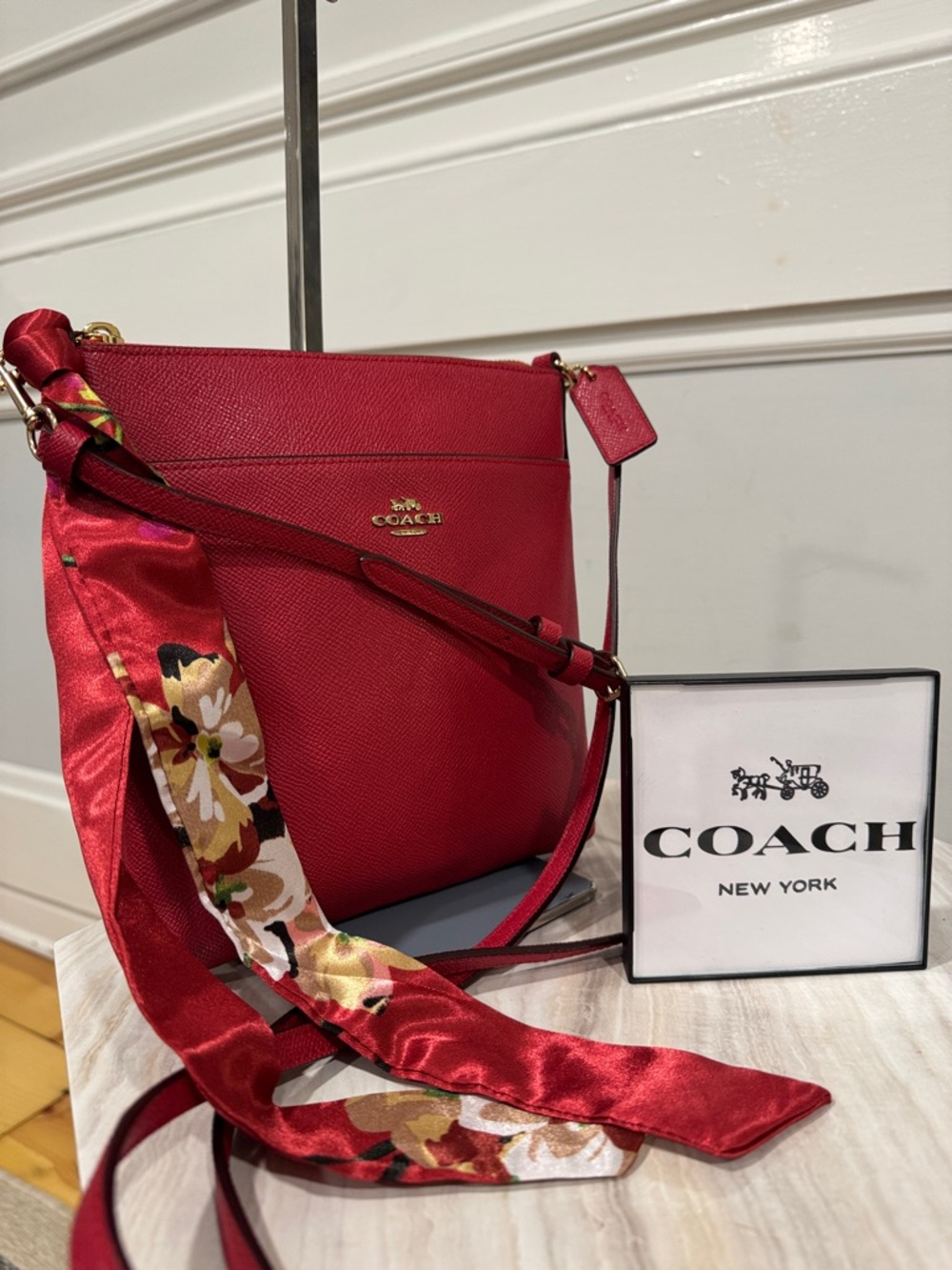 Coach Kitt Messenger Red Leather Crossbody